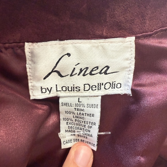 Linea by Louis Dell'Olio Women's Leather and Suede Jacket L - Picture 3 of 5